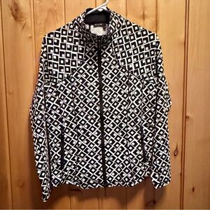 Bylyse Activewear Geometric Jacket Black & White